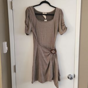 $10 SALE ✨️✨️✨️ NWT Francesca's Brown striped dress, size large